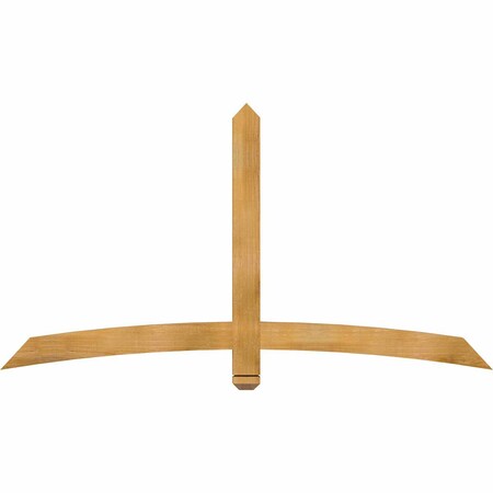 Ekena Millwork Bellingham Rough Sawn Timber Gable Bracket, Western Red Cedar, 72"W x 39"H x 2"D x 4"F, 13/12 Pitch GBW072X39X0204BEL00RWR